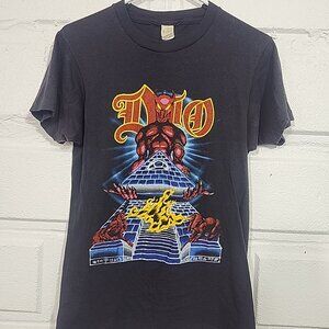 Vintage 1984 Dio Last Tour  Concert T Shirt Size Large Screen Stars